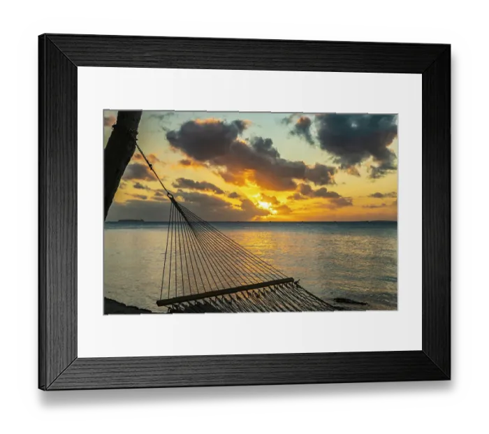 Framed Print : French Polynesia, Tikehau Atoll. Hammock and seascape sunset. ©Cathy & Gordon Illg / Jaynes Gallery / DanitaDelimont.com Framed Print : French Polynesia, Tikehau Atoll. Hammock and seascape sunset. ©Cathy & Gordon Illg / Jaynes Gallery / DanitaDelimont.com