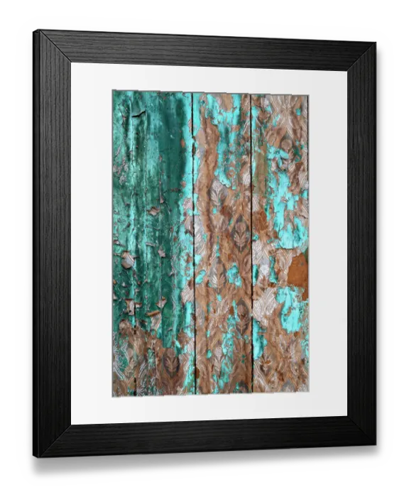 Framed Print : Mexico, Baja California Sur. Detail of a painted fence