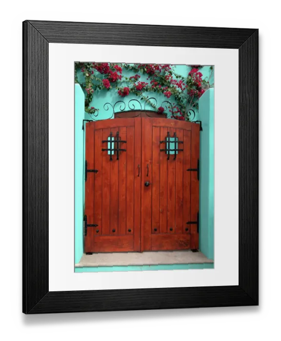 Framed Print : Mexico, Baja California Sur. Loreto Bay, front door to a home Framed Print : Mexico, Baja California Sur. Loreto Bay, front door to a home