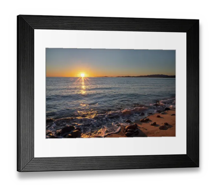Framed Print : Mexico, Baja California Sur. El Sargento, sunrise over the Sea of Cortez