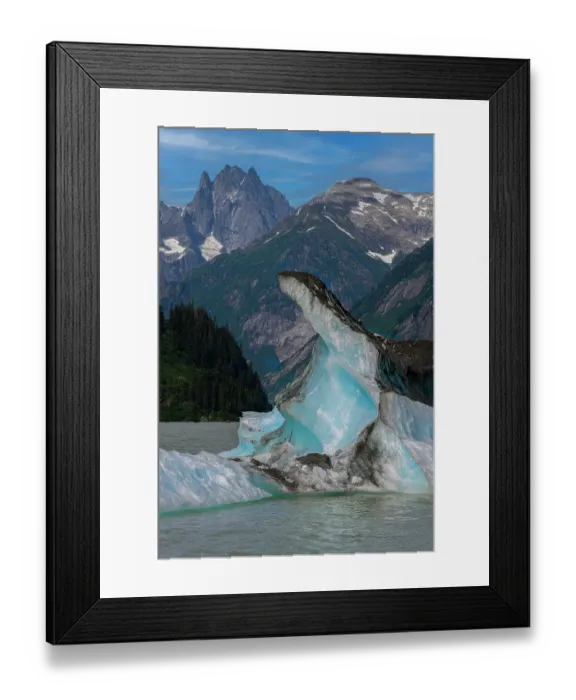 Framed Print : Castle Mountain juts high above Shakes Lake