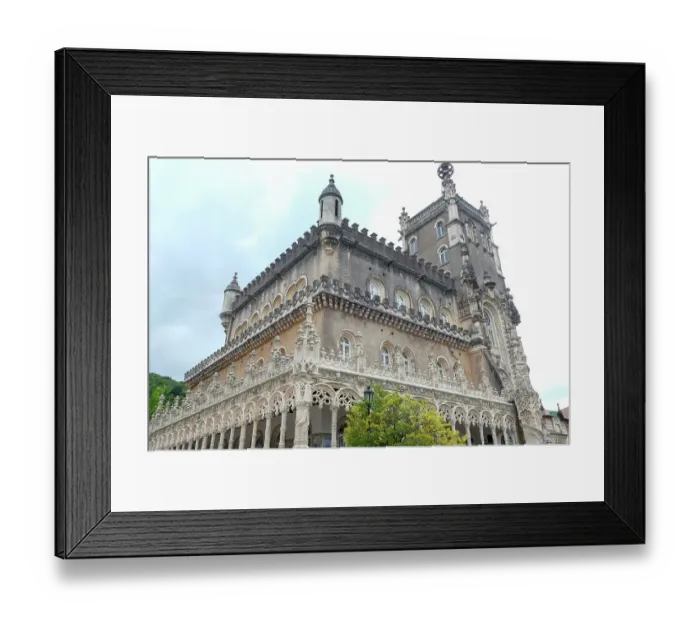 Framed Print : Luso, Portugal. Exterior details of the Bussaco Palace Framed Print : Luso, Portugal. Exterior details of the Bussaco Palace