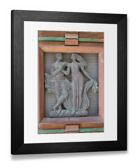 Framed Print : Coimbra, Portugal. University of Coimbra. Metal relief