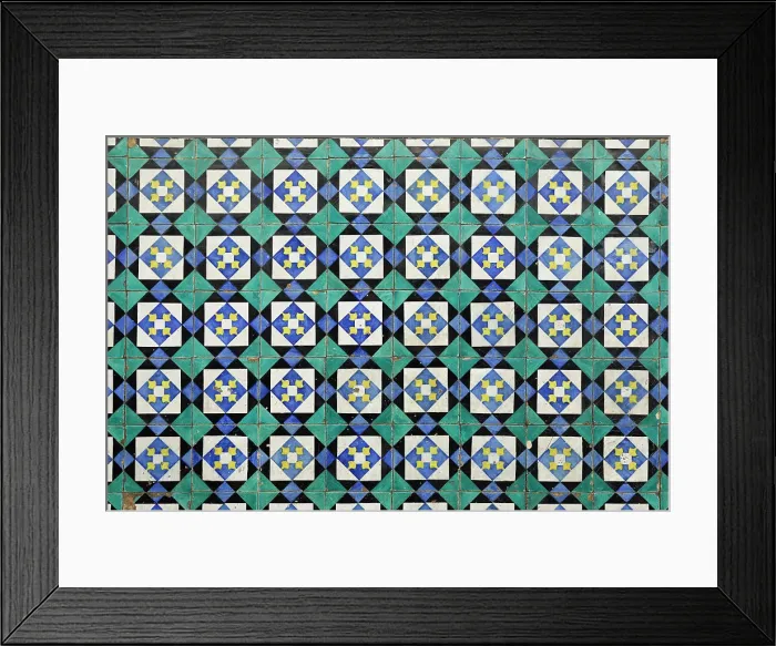 Framed Print : Lisbon, Portugal. Traditional Portuguese Azulejo ceramic tiles