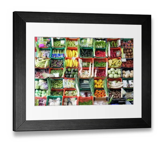 Framed Print : Lisbon, Portugal. Fresh produce on display at local farmers market Framed Print : Lisbon, Portugal. Fresh produce on display at local farmers market