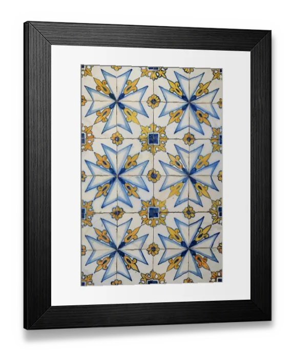 Framed Print : Lisbon, Portugal. Traditional Portuguese Azulejo ceramic tiles Framed Print : Lisbon, Portugal. Traditional Portuguese Azulejo ceramic tiles