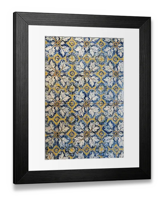 Framed Print : Lisbon, Portugal. Traditional Portuguese Azulejo ceramic tiles