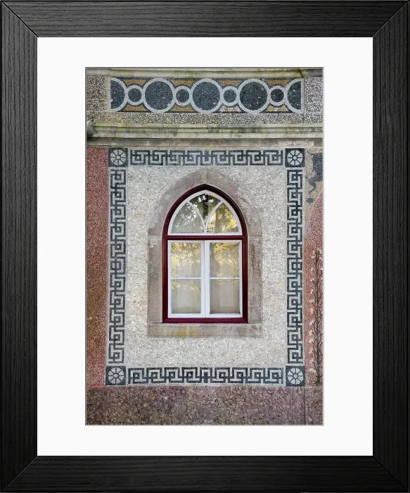 Framed Print : Sintra, Portugal. Quinta da Regaleira, The architecture evokes Roman, Gothic, Renaissance, and Manueline styles. Founded in 1904. Palace grounds. UNESCO World Heritage Site