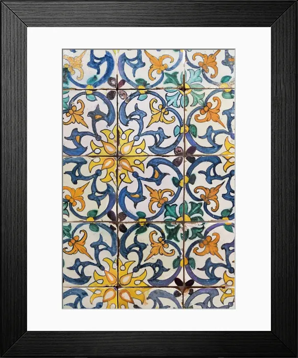 Framed Print : Lisbon, Portugal. Traditional Portuguese Azulejo ceramic tiles