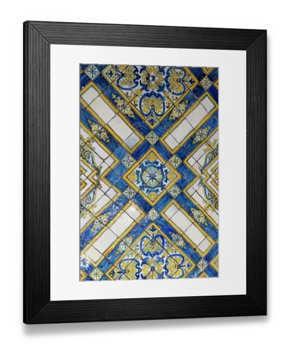 Framed Print : Lisbon, Portugal. Traditional Portuguese Azulejo ceramic tiles Framed Print : Lisbon, Portugal. Traditional Portuguese Azulejo ceramic tiles