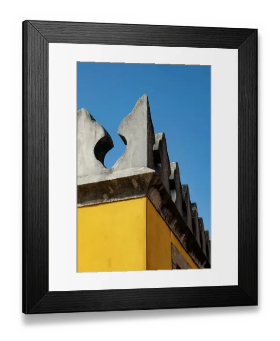 Framed Print : Sintra, Portugal. Pena Palace. The castle and monastery was built in the late 1400's and was later purchased in 1838 by King Ferdinand and the palace was built and completed by 1854. Designated UNESCO site