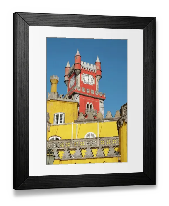 Framed Print : Sintra, Portugal. Pena Palace. The castle and monastery was built in the late 1400's and was later purchased in 1838 by King Ferdinand and the palace was built and completed by 1854. Designated UNESCO site Framed Print : Sintra, Portugal. Pena Palace. The castle and monastery was built in the late 1400's and was later purchased in 1838 by King Ferdinand and the palace was built and completed by 1854. Designated UNESCO site