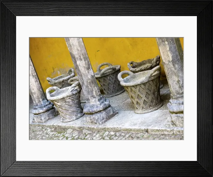 Framed Print : Sintra, Portugal. Pena Palace. The castle and monastery was built in the late 1400's and was later purchased in 1838 by King Ferdinand and the palace was built and completed by 1854. Designated UNESCO site
