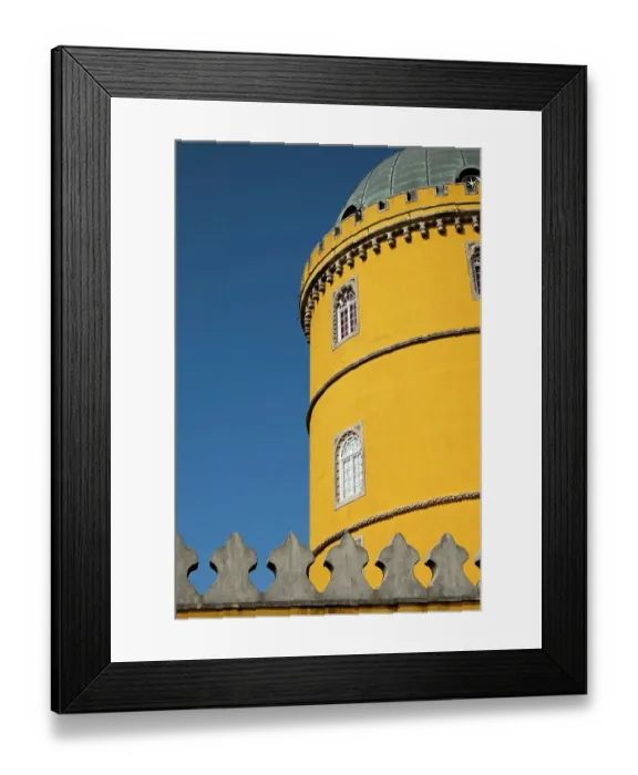 Framed Print : Sintra, Portugal. Pena Palace. The castle and monastery was built in the late 1400's and was later purchased in 1838 by King Ferdinand and the palace was built and completed by 1854. Designated UNESCO site