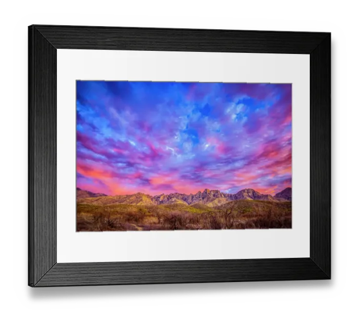 Framed Print : USA, Arizona, Tucson. Sunset on Catalina Mountains. ©Fred Lord / Jaynes Gallery / DanitaDelimont.com Framed Print : USA, Arizona, Tucson. Sunset on Catalina Mountains. ©Fred Lord / Jaynes Gallery / DanitaDelimont.com