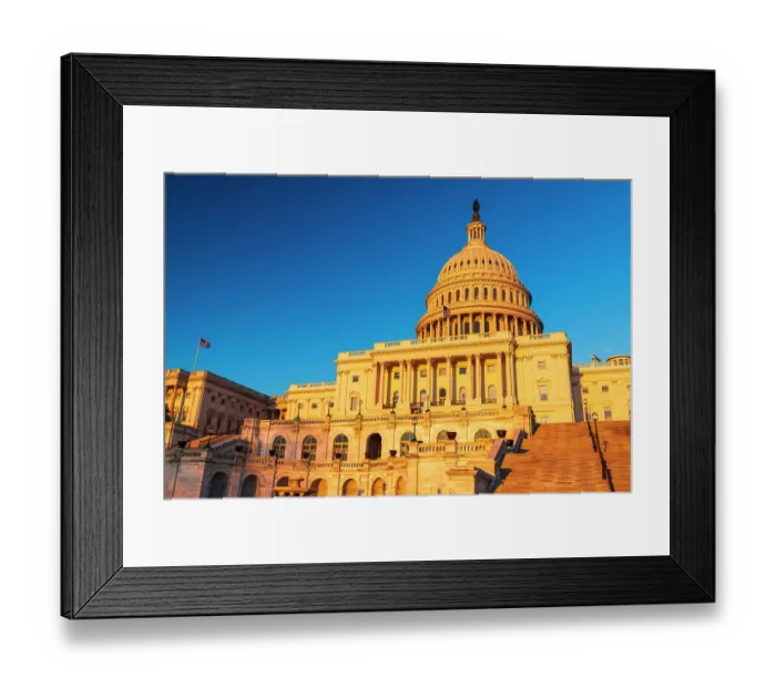 Framed Print : Evening light on the United States Capitol, Washington, D.C, USA Framed Print : Evening light on the United States Capitol, Washington, D.C, USA