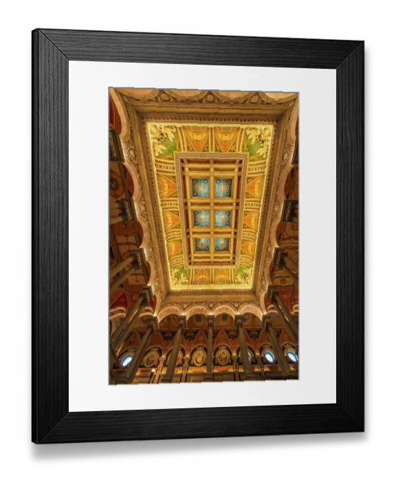 Framed Print : The ceiling of the Library of Congress, Washington, D.C, USA