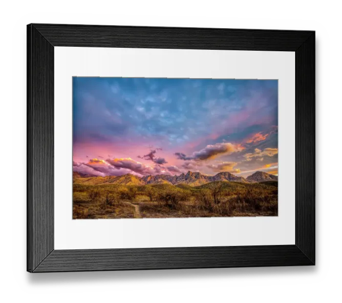Framed Print : USA, Arizona, Tucson. Sunset on Catalina Mountains. ©Fred Lord / Jaynes Gallery / DanitaDelimont.com Framed Print : USA, Arizona, Tucson. Sunset on Catalina Mountains. ©Fred Lord / Jaynes Gallery / DanitaDelimont.com
