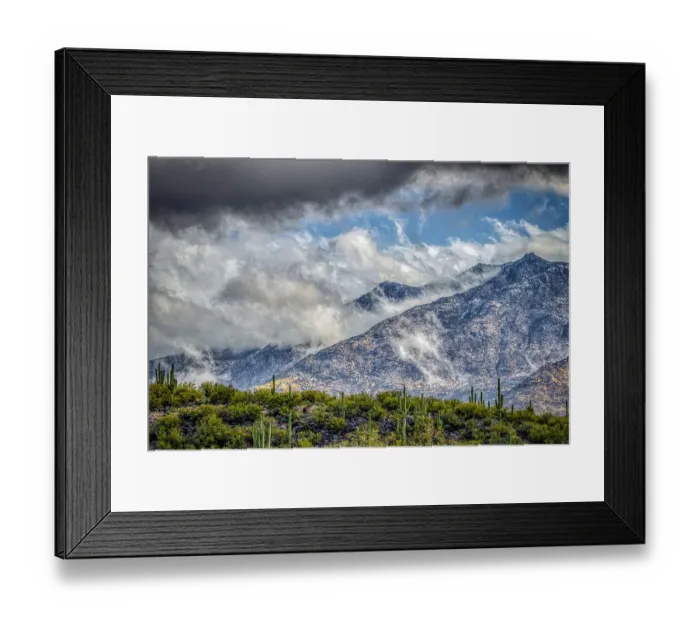 Framed Print : USA, Arizona, Catalina Mountains. Desert and mountain landscape. ©Fred Lord  /  Jaynes Gallery  /  DanitaDelimont.com