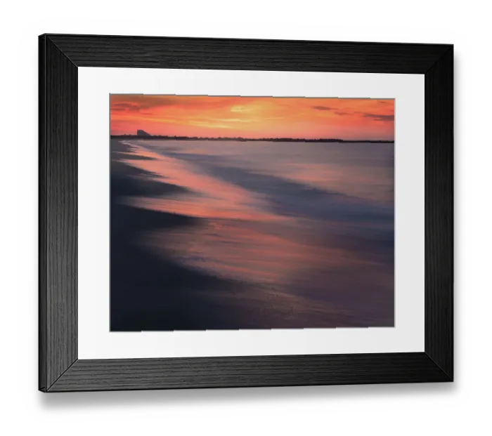 Framed Print : USA, New Jersey, Cape May National Seashore. Sunset on ocean and beach. ©Jay O'Brien / Jaynes Gallery / DanitaDelimont.com Framed Print : USA, New Jersey, Cape May National Seashore. Sunset on ocean and beach. ©Jay O'Brien / Jaynes Gallery / DanitaDelimont.com