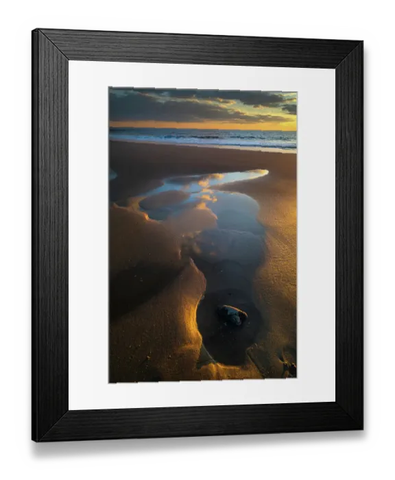 Framed Print : USA, New Jersey, Cape May National Seashore. Sunset on ocean and beach. ©Jay O'Brien / Jaynes Gallery / DanitaDelimont.com Framed Print : USA, New Jersey, Cape May National Seashore. Sunset on ocean and beach. ©Jay O'Brien / Jaynes Gallery / DanitaDelimont.com
