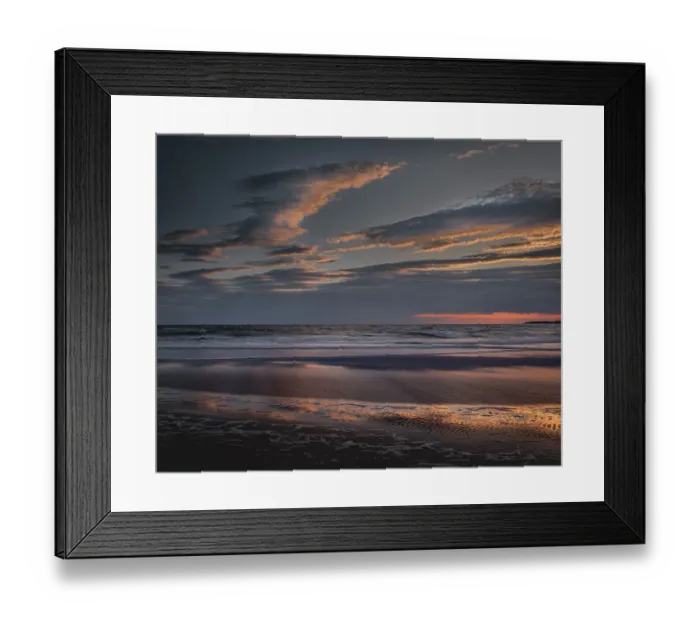 Framed Print : USA, New Jersey, Cape May National Seashore. Sunset on ocean and beach. ©Jay O'Brien / Jaynes Gallery / DanitaDelimont.com Framed Print : USA, New Jersey, Cape May National Seashore. Sunset on ocean and beach. ©Jay O'Brien / Jaynes Gallery / DanitaDelimont.com