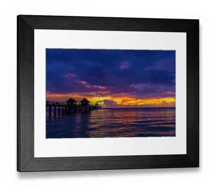 Framed Print : Naples Florida sunset with pier Framed Print : Naples Florida sunset with pier