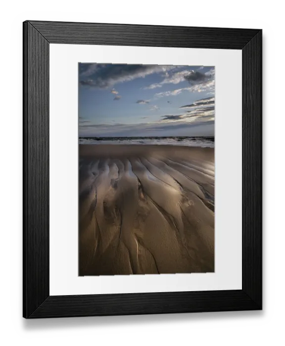 Framed Print : USA, New Jersey, Cape May National Seashore. Sunset on ocean and beach sand patterns. ©Jay O'Brien / Jaynes Gallery / DanitaDelimont.com Framed Print : USA, New Jersey, Cape May National Seashore. Sunset on ocean and beach sand patterns. ©Jay O'Brien / Jaynes Gallery / DanitaDelimont.com