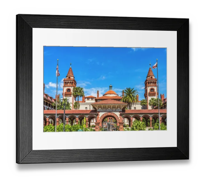 Framed Print : Flagler College, St. Augustine, Florida. Small College Founded 1968, originally Ponce de Leon Hotel founded 1888 by industrialist railroad pioneer Henry Flagler Framed Print : Flagler College, St. Augustine, Florida. Small College Founded 1968, originally Ponce de Leon Hotel founded 1888 by industrialist railroad pioneer Henry Flagler
