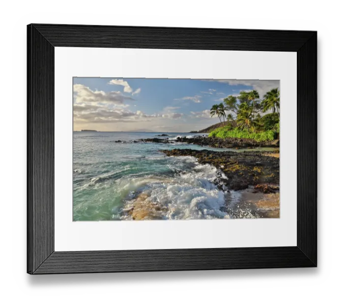 Framed Print : USA, Hawaii, Maui, Makena. White sands of Makena Cove Framed Print : USA, Hawaii, Maui, Makena. White sands of Makena Cove