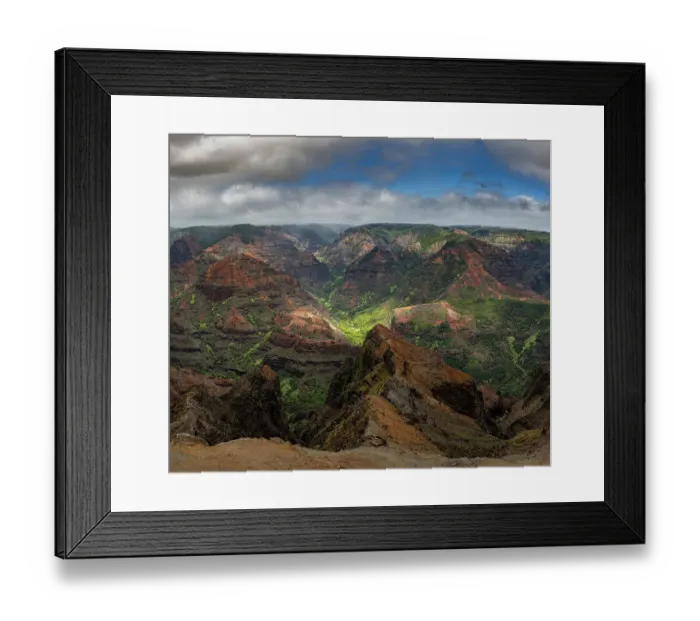 Framed Print : USA, Kauai, Hawaii. Colorful gorge at Waimea Canyon State Park Framed Print : USA, Kauai, Hawaii. Colorful gorge at Waimea Canyon State Park