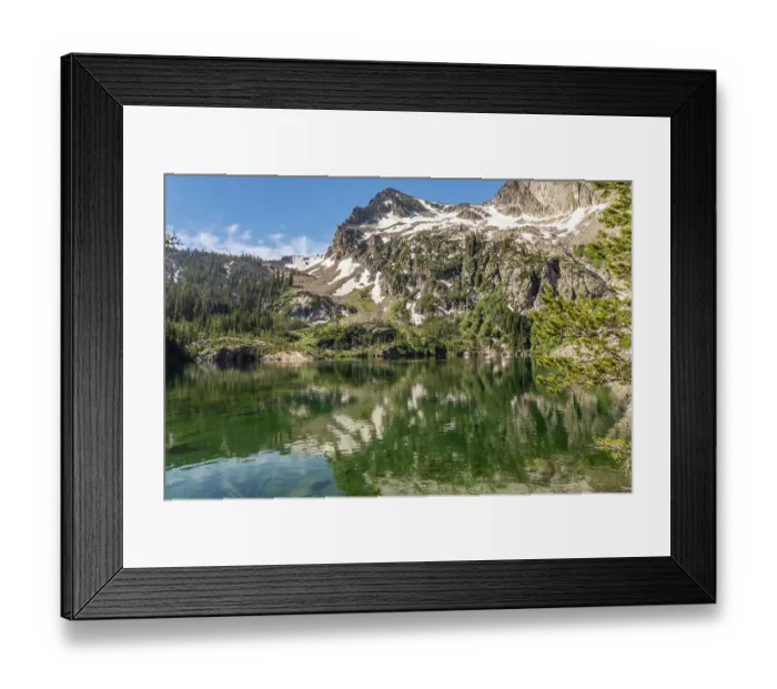 Framed Print : USA, Idaho, Sawtooth Wilderness. Mountain reflects in Alpine Lake Framed Print : USA, Idaho, Sawtooth Wilderness. Mountain reflects in Alpine Lake