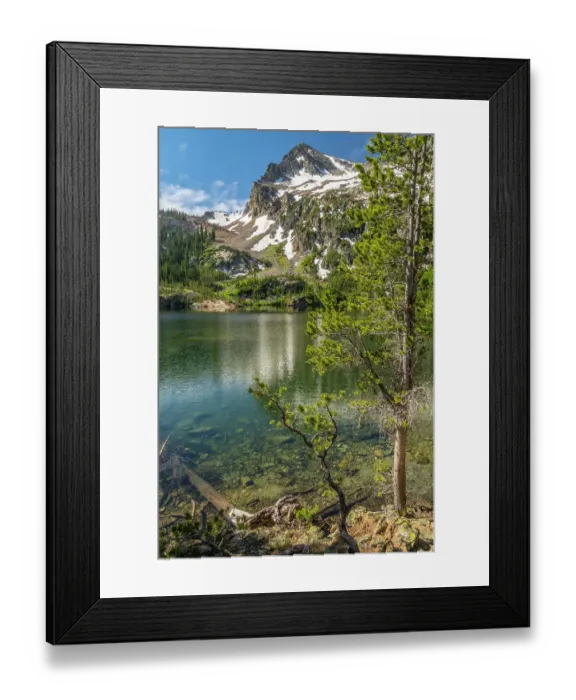 Framed Print : USA, Idaho, Sawtooth Wilderness. Mountain reflects in Alpine Lake Framed Print : USA, Idaho, Sawtooth Wilderness. Mountain reflects in Alpine Lake