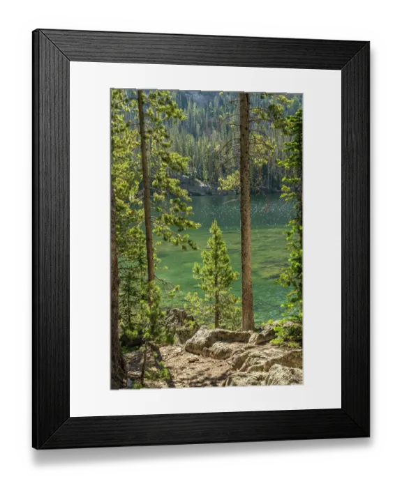 Framed Print : USA, Idaho, Sawtooth Wilderness. Alpine Lake and forest landscape Framed Print : USA, Idaho, Sawtooth Wilderness. Alpine Lake and forest landscape