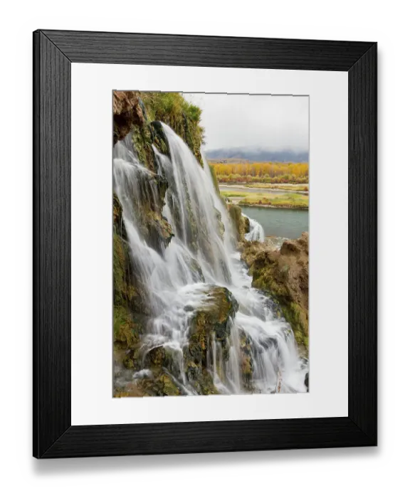Framed Print : USA, Idaho. Fall Creek Falls Snake River, in Fall colors
