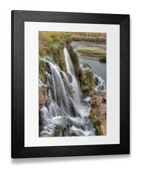 Framed Print : USA, Idaho. Fall Creek Falls Snake River, in Fall colors