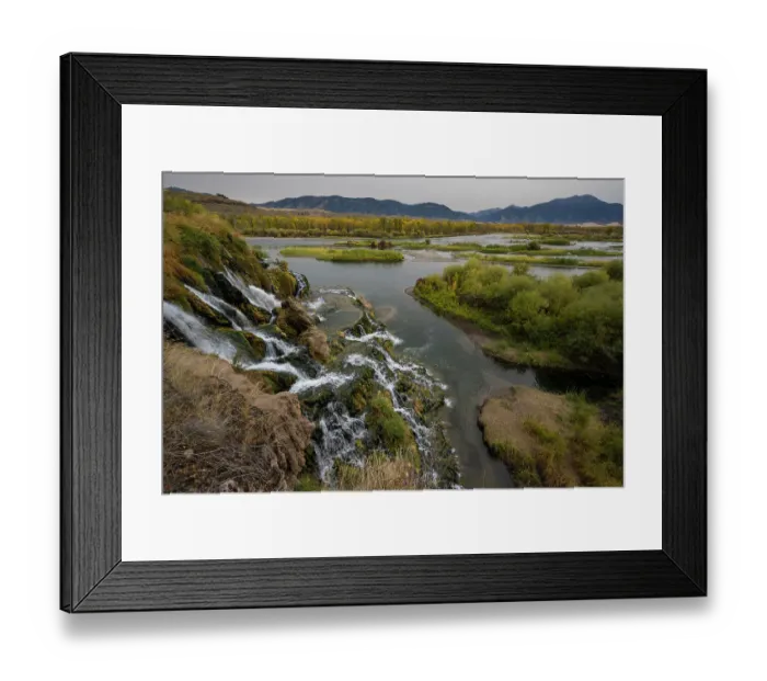 Framed Print : USA, Idaho. Fall Creek Falls on South Fork Snake River