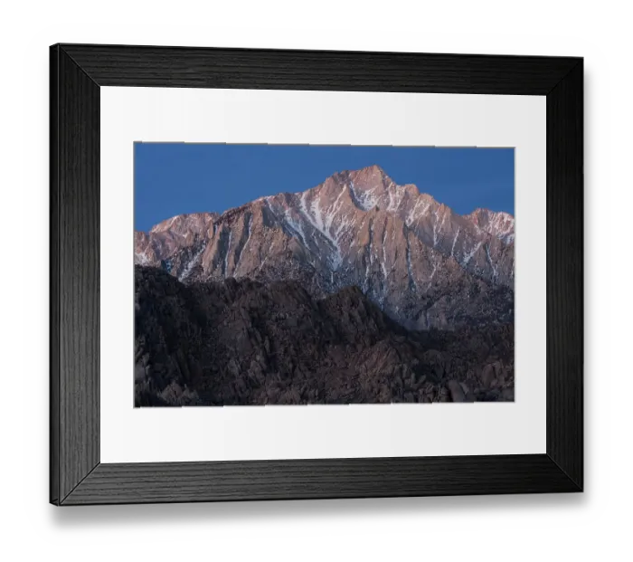 Framed Print : USA, California, Sierra Nevada Mountains. Landscape with Lone Pine Peak at sunrise Framed Print : USA, California, Sierra Nevada Mountains. Landscape with Lone Pine Peak at sunrise