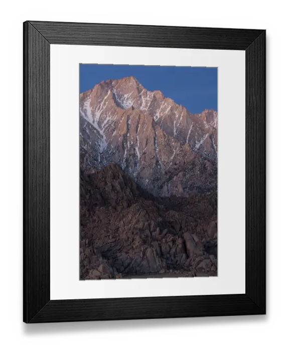 Framed Print : USA, California, Sierra Nevada Mountains. Landscape with Lone Pine Peak at sunrise Framed Print : USA, California, Sierra Nevada Mountains. Landscape with Lone Pine Peak at sunrise