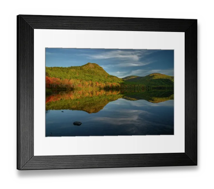 Framed Print : USA, Maine. Colorful foliage reflected in South Branch Pond, Baxter State Park Framed Print : USA, Maine. Colorful foliage reflected in South Branch Pond, Baxter State Park