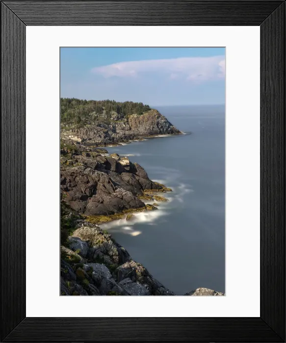 Framed Print : USA, Maine. Monhegan Island, rugged coastline