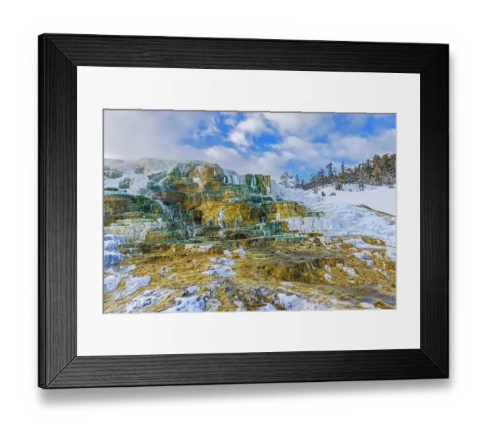 Framed Print : USA, Montana. Yellowstone National Park, Mammoth Hot Springs