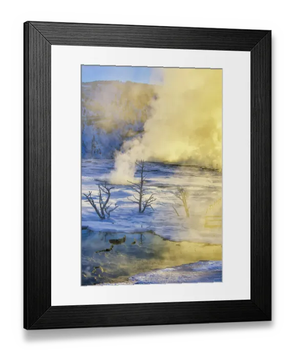 Framed Print : Mammoth Hot Springs in Yellowstone National Park