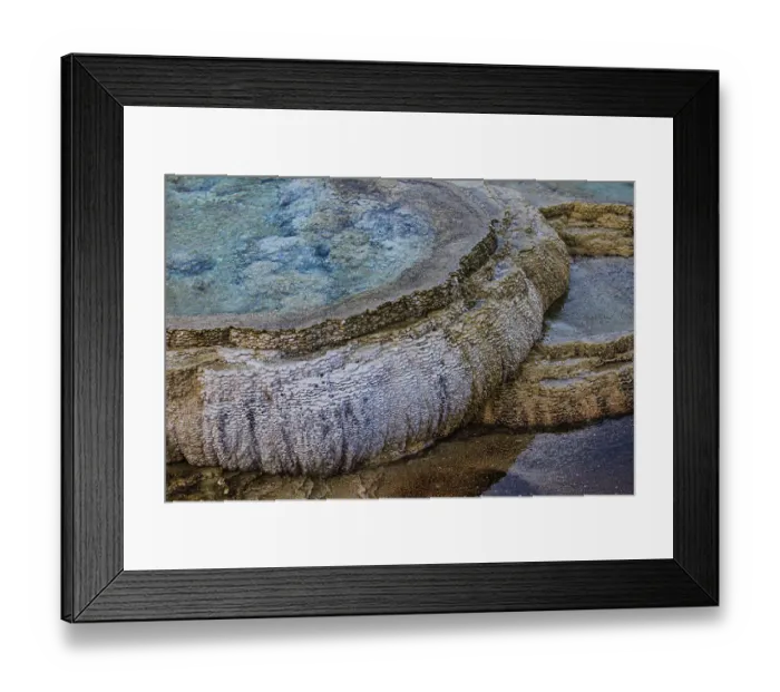 Framed Print : Travertine pools of Mammoth Hot Springs in Yellowstone National Park Framed Print : Travertine pools of Mammoth Hot Springs in Yellowstone National Park