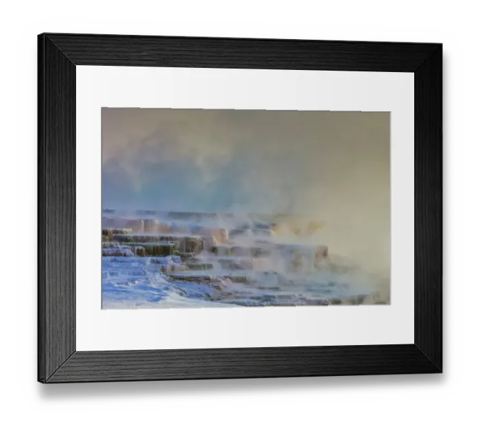 Framed Print : Mammoth Hot Springs in Yellowstone National Park