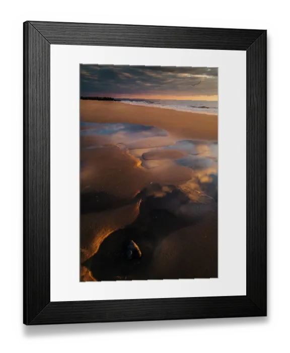 Framed Print : USA, New Jersey, Cape May National Seashore. Sunset on ocean and beach. ©Jay O'Brien / Jaynes Gallery / DanitaDelimont.com Framed Print : USA, New Jersey, Cape May National Seashore. Sunset on ocean and beach. ©Jay O'Brien / Jaynes Gallery / DanitaDelimont.com