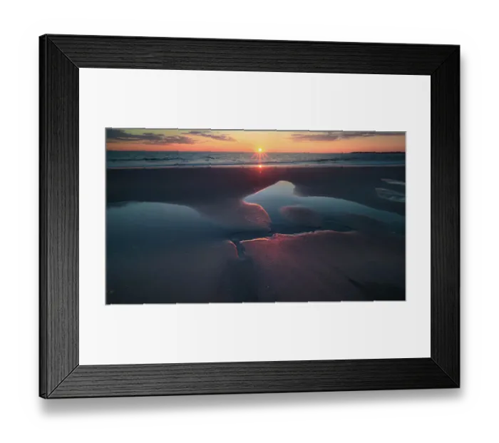 Framed Print : USA, New Jersey, Cape May National Seashore. Sunset on ocean and beach. ©Jay O'Brien / Jaynes Gallery / DanitaDelimont.com Framed Print : USA, New Jersey, Cape May National Seashore. Sunset on ocean and beach. ©Jay O'Brien / Jaynes Gallery / DanitaDelimont.com