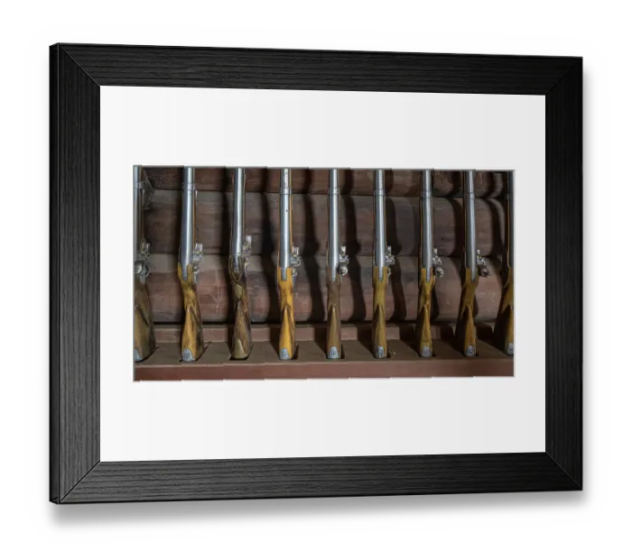 Framed Print : Muskets ready to defend Fort Ross on the northern California coast Framed Print : Muskets ready to defend Fort Ross on the northern California coast