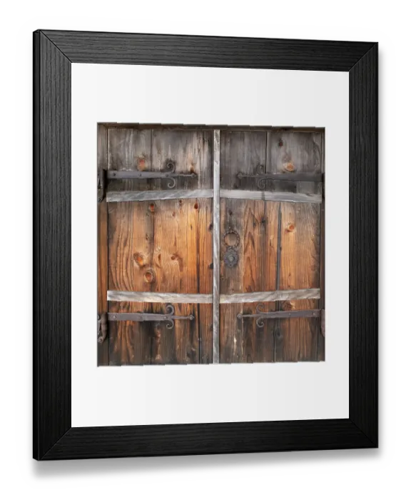 Framed Print : This antique wooden door shows craftsmanship at Fort Ross State Historic Park