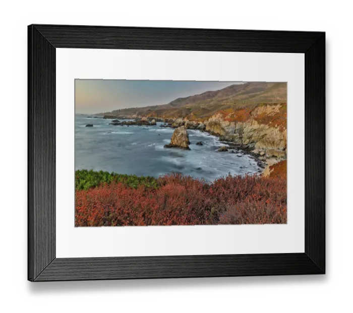 Framed Print : USA, California, Garrapata State Park. Sunset along the rugged coastline Framed Print : USA, California, Garrapata State Park. Sunset along the rugged coastline